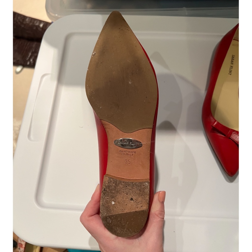 Pre-Owned Sarah Flint Natalie in Red Vacchetta Leather - Picture 6 of 13